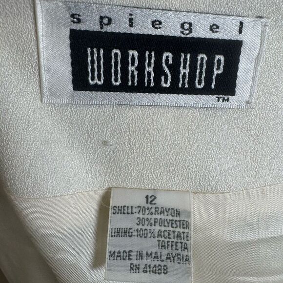 Vintage Spiegel ivory skirt and jacket suit set size 12 - Picture 7 of 7